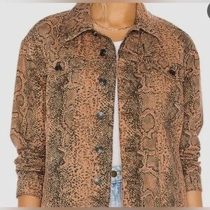 Free People Snake Trucker Jacket‎